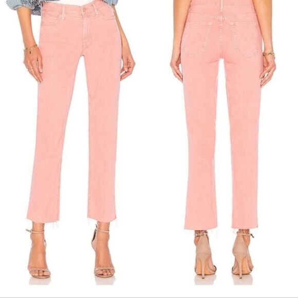 MOTHER The Rascal Ankle Snipper Pink Jeans Sz 26 - Picture 1 of 16